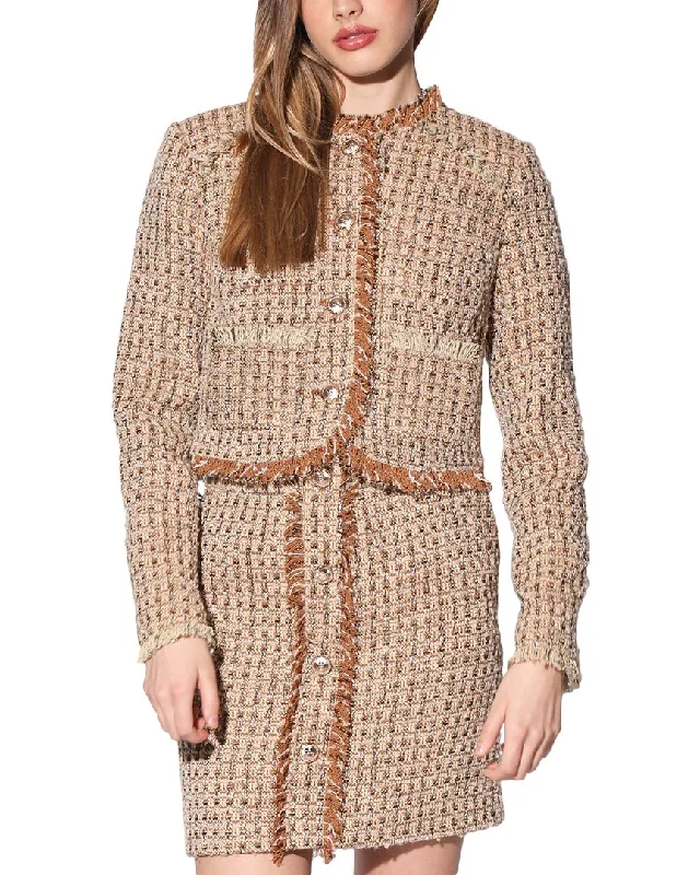 Parisian Effortless Chic Style Walter Baker Irene Boxy Fit Wool-Blend Jacket