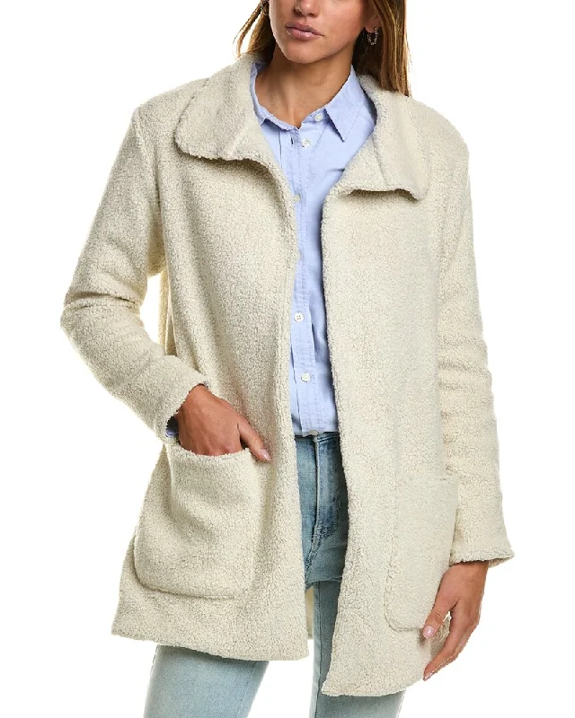 Women's Urban Fashion James Perse Funnel Neck Wool-Blend Coat