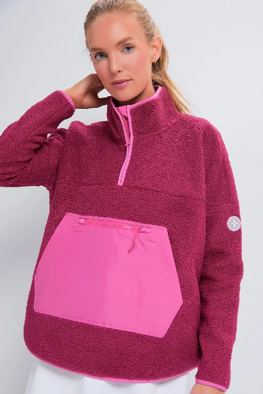 Feminine Elegance Hot Pink Fleece Cady Quarter Zip