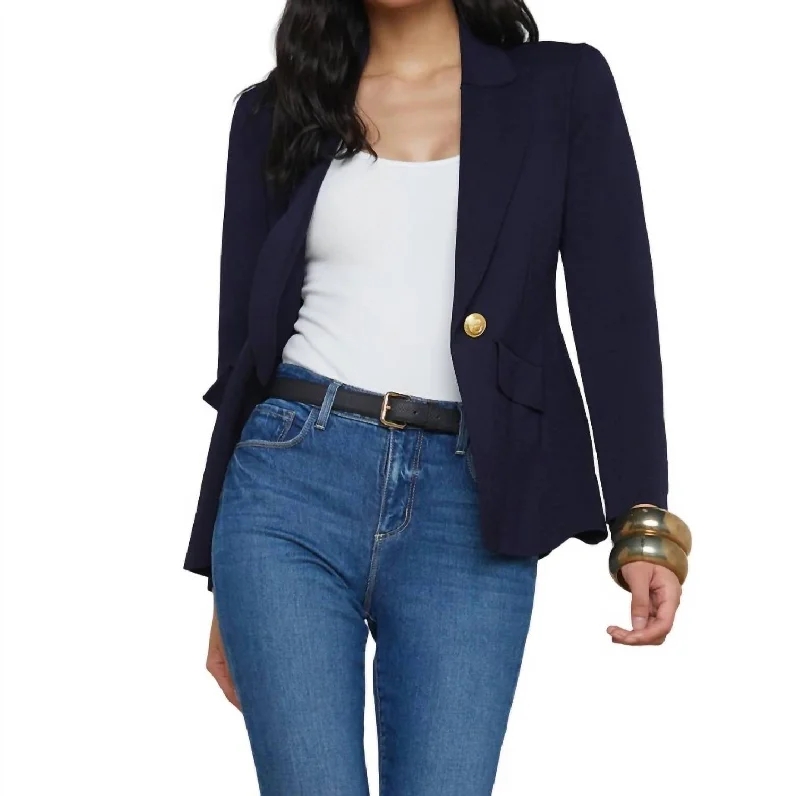 Premium Fashion Chamberlain Knit Blazer In Midnight