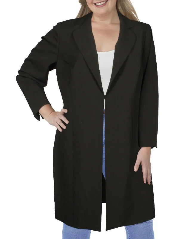 Versatile Wardrobe Essentials Plus Womens Knit Topper Duster Blazer