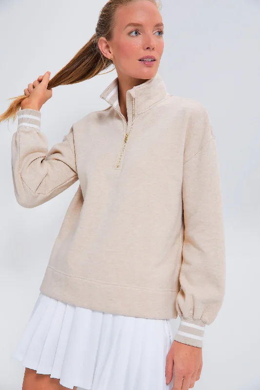 Grab Romantic Date - Night Styles Now Heathered Oatmeal Carlson Quarter Zip