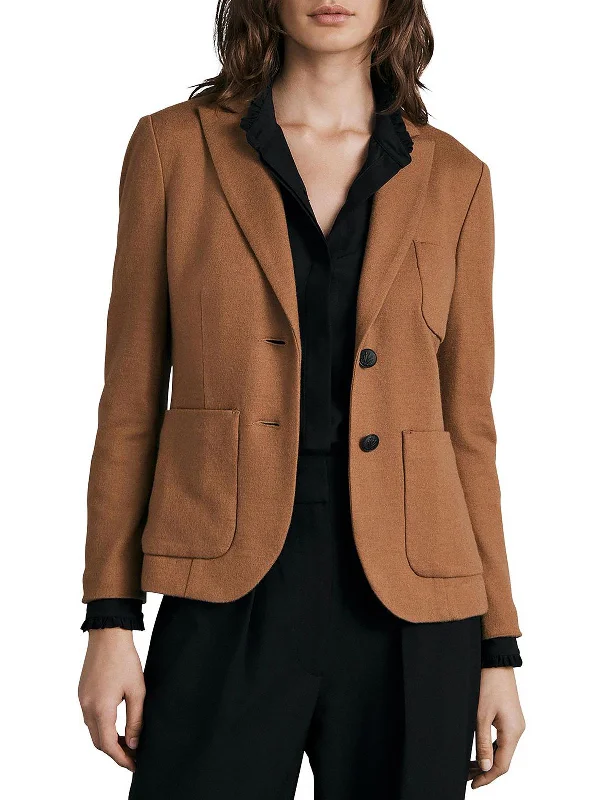 Seasonal Picks Nancy Womens Wool Suit Separate Two-Button Blazer