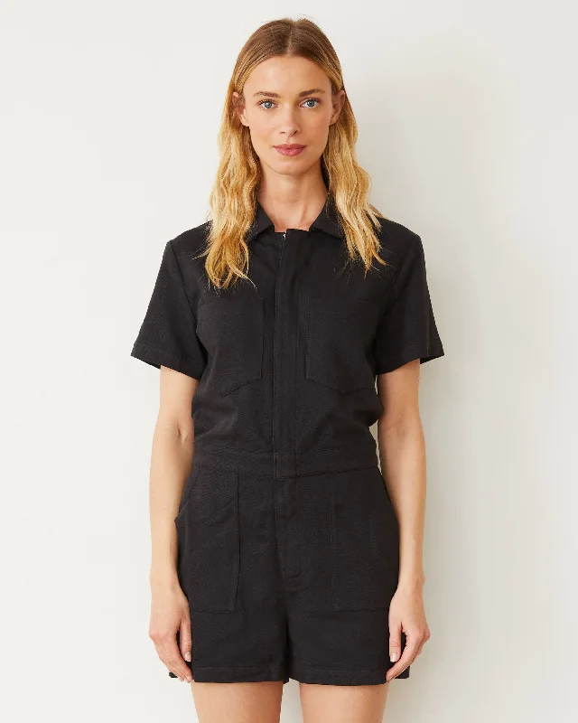 Big Savings On Rustic Countryside Styles Faded Black Soft Twill Romper