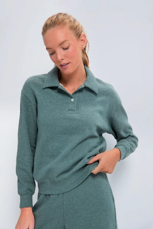 Save Big Heathered Green Perry Pullover