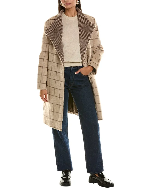 Modern Romance French Connection Fran Belted Wool-Blend Coat