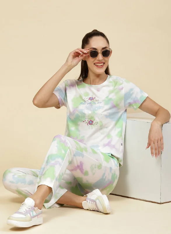 Limited Edition Women Green Printed CoordiNAte Set