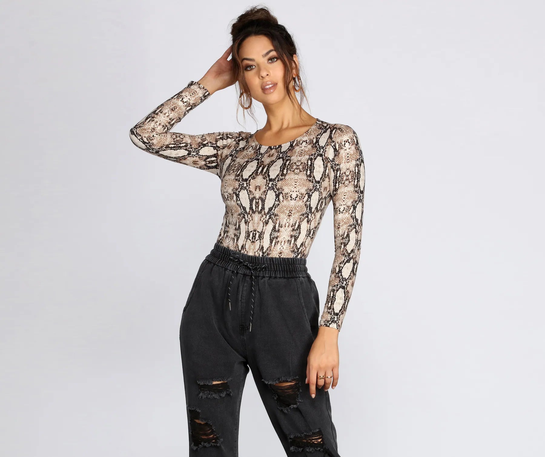 Trend Forward Threads For Her Fierce And Fab Snake Print Bodysuit