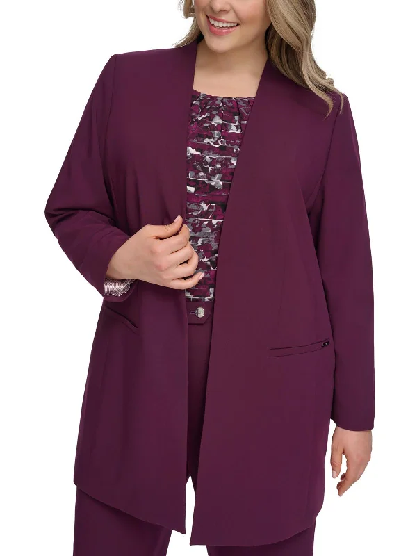 Signature Style Essentials Plus    Womens Topper Business Open-Front Blazer