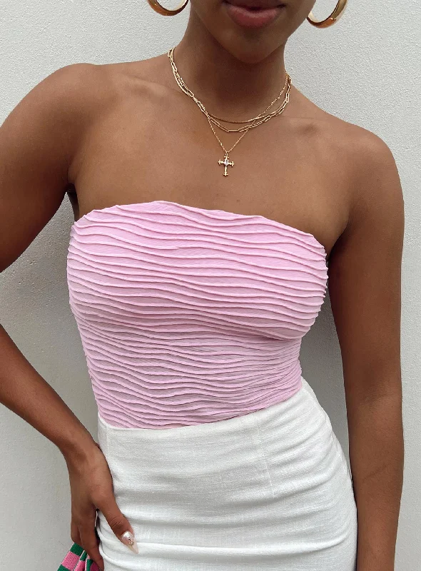 Hot Trends Makena Strapless Bodysuit Pink