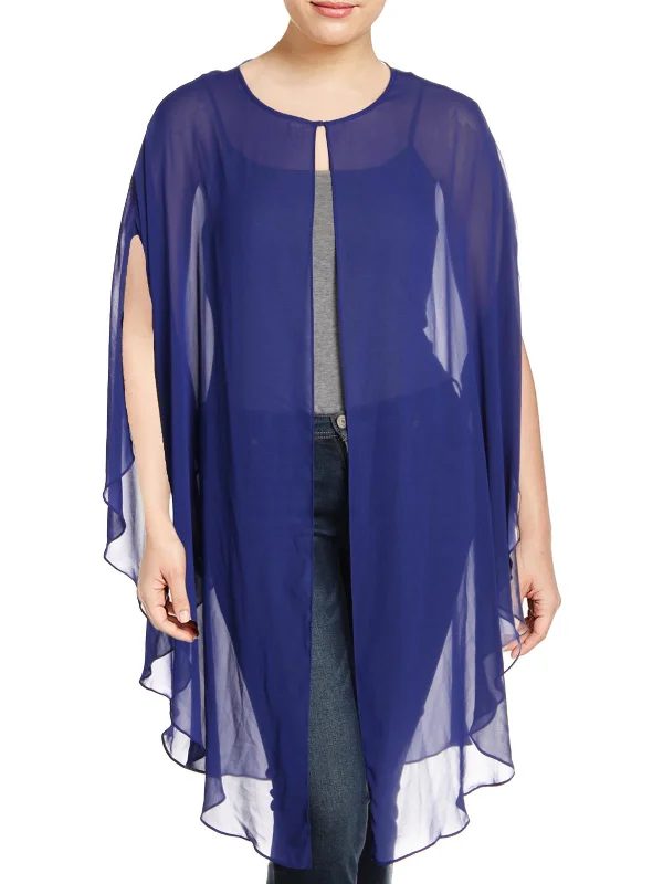 Fresh Styles, Fresh Deals Plus Womens Chiffon Sheer Topper Jacket