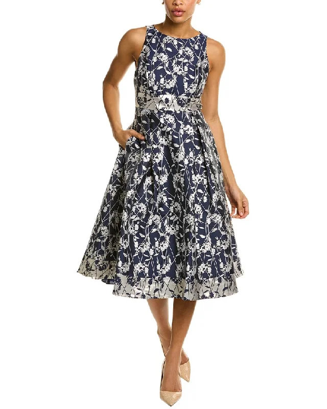 Feminine Elegant Adrianna Papell Brocade A-Line Dress