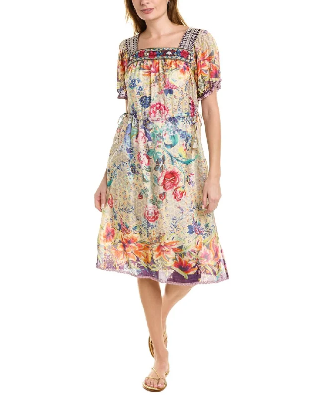 Bold Fashion Johnny Was Topiary Rumi Silk Dress