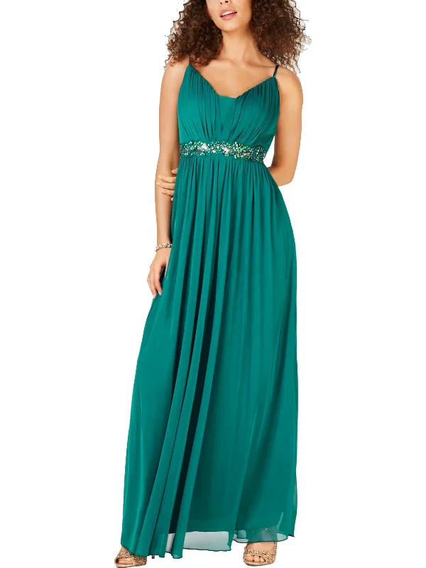 Exclusive Deals Online Juniors Womens Beaded Grecian Formal Dress