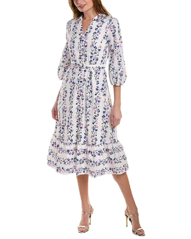 Cutting Edge Fashion Marchesa Notte Floral Shirtdress