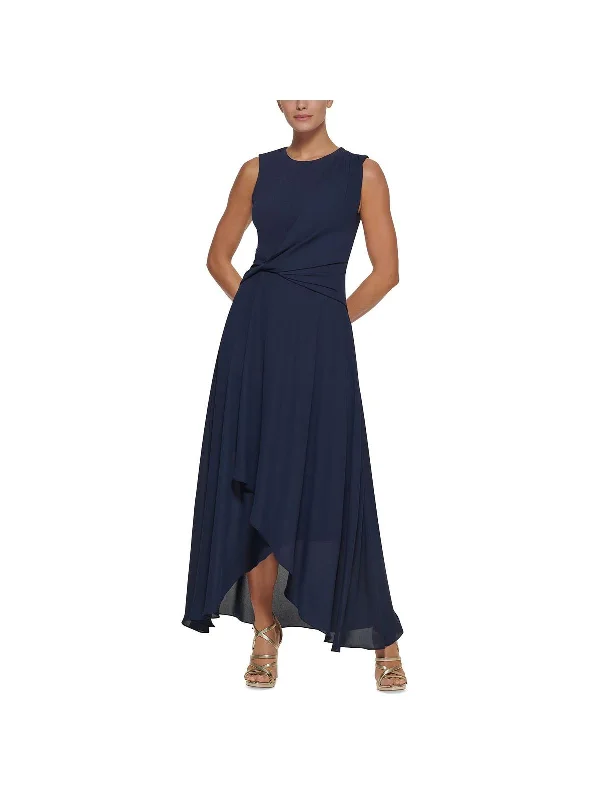 Ride The Style Wave Womens Crepe Maxi Evening Dress