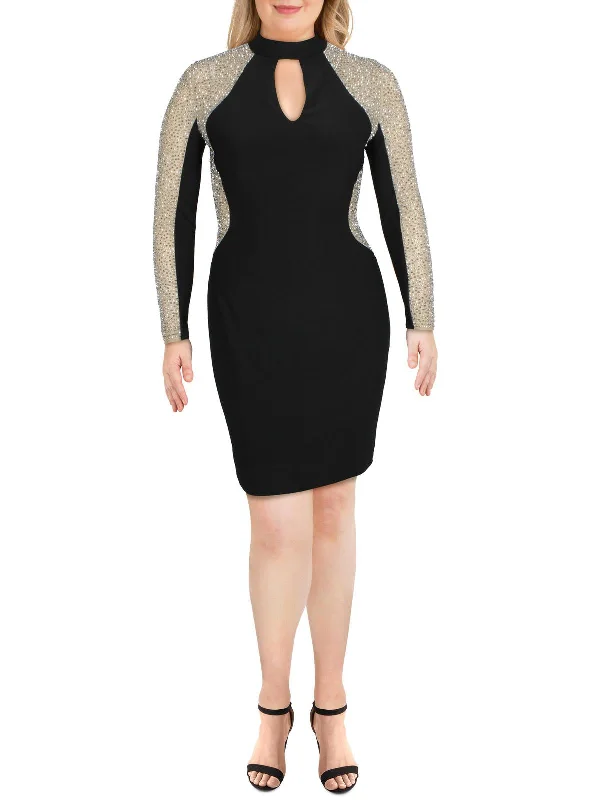 Trendy Urban Attire Womens Formal Short Sheath Dress