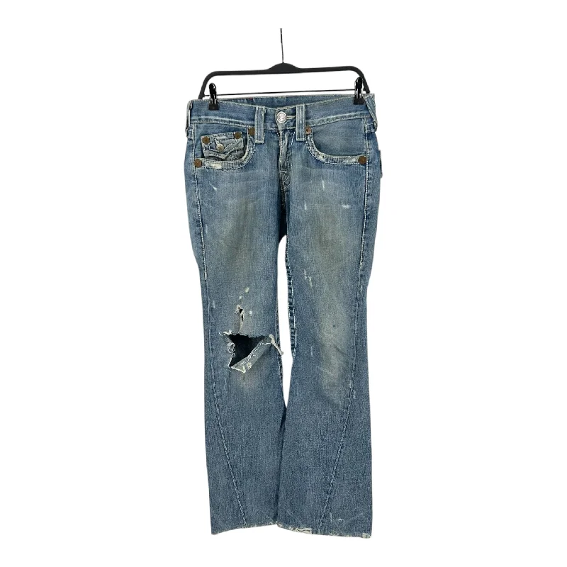 Classic Women's Fashion TRUE RELIGION/Straight Pants/Blue/Cotton/