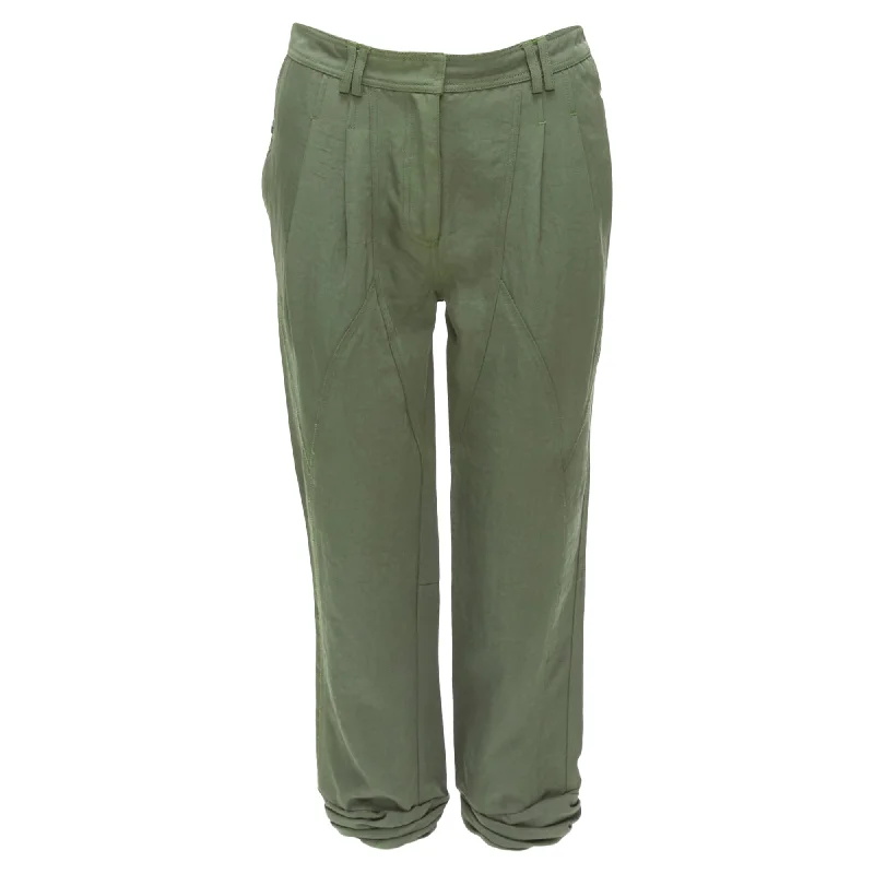 Get The Latest Trends Alexander Wang Twill Panelled Back Pockets Ruched Hem Safari Pants