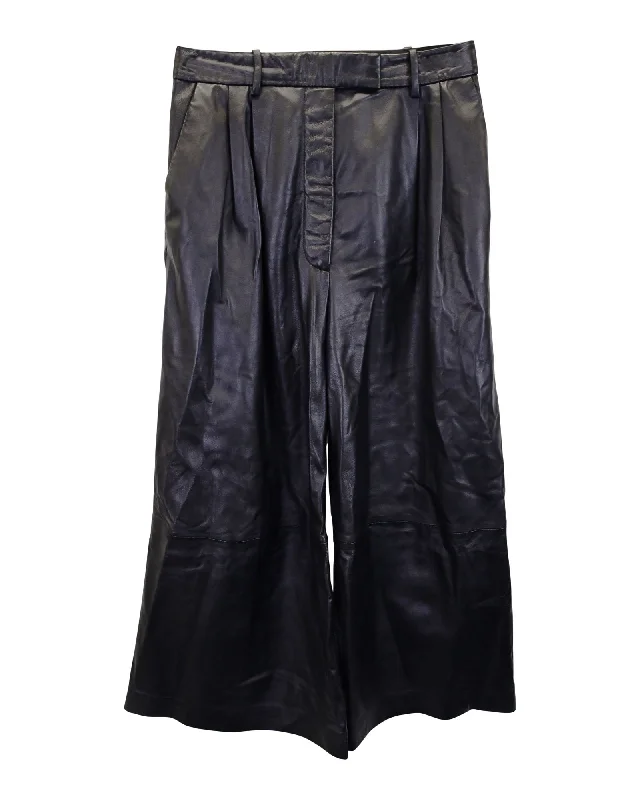 Women's Fashion Hotspots Altuzarra Black Leather Timo Pants 40