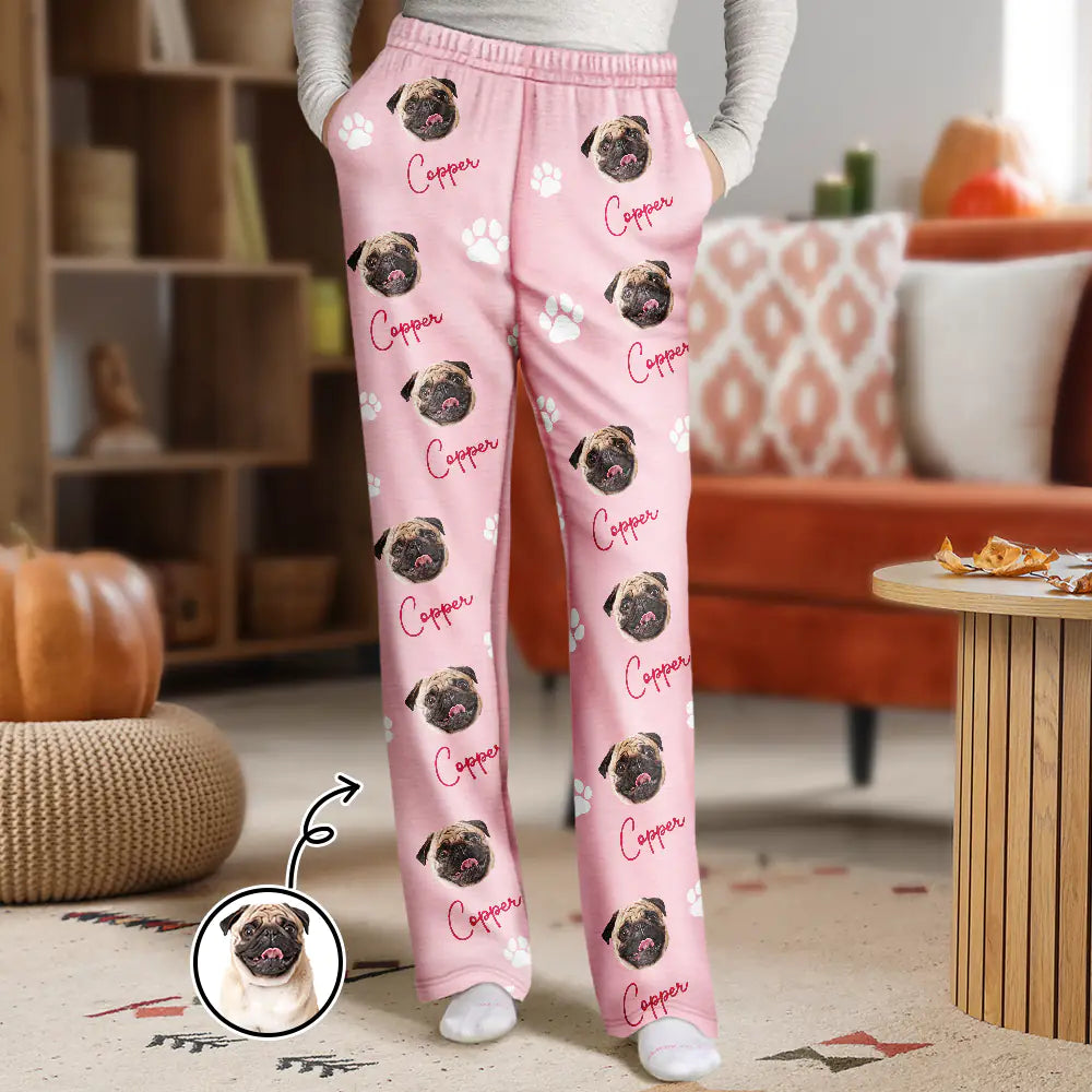 Fashion For Every Occasion Custom Photo Funny Dog Cat Face - Personalized Pajama Pants