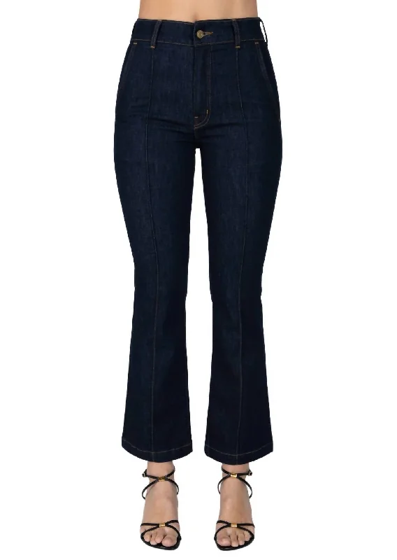 Latest Trends Delilah Tailored Crop Flare Jeans In Park Rinse