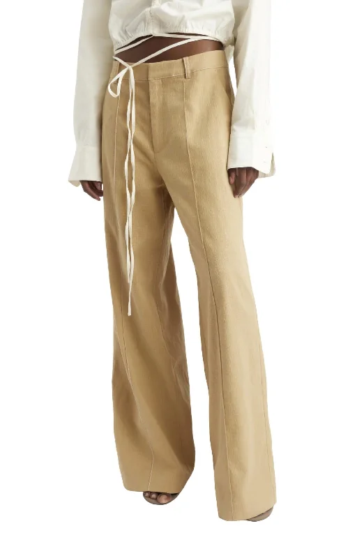 Special Occasion Wear Feleagz Linen High Waist Pant In Starfish