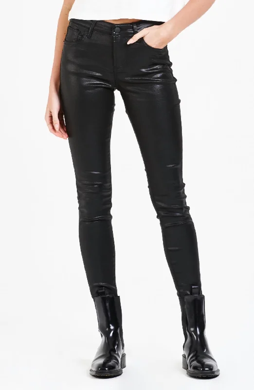 Style Without Limits Gisele Coated Skinny Jean In Black