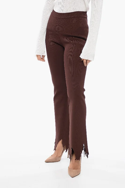 Big Savings J.W.Anderson Ribbed Flared Pants with Laser-Cut Detailing