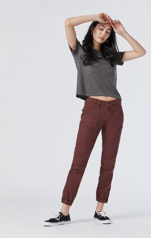 Chic Style IVY BROWN STONE TWILL PANT