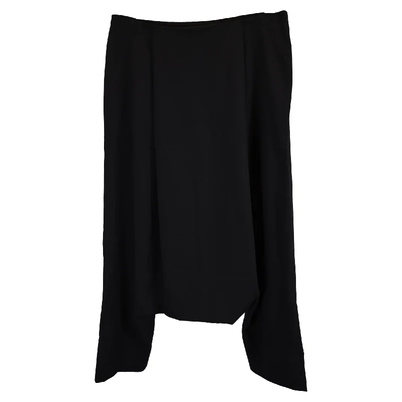 Everyday Basics Lanvin Loose Wide Pants in Black Wool