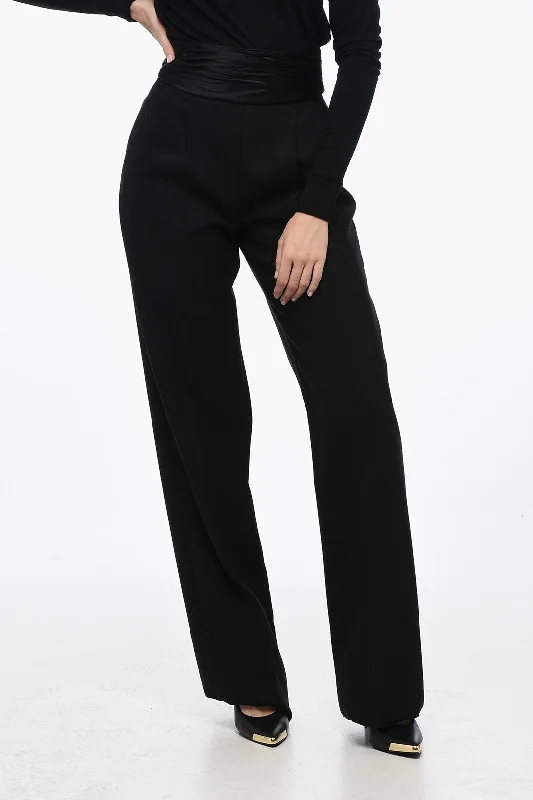 Unbeatable Prices LaQuan Smith Pleated Tailored Pants with Sash-Belt