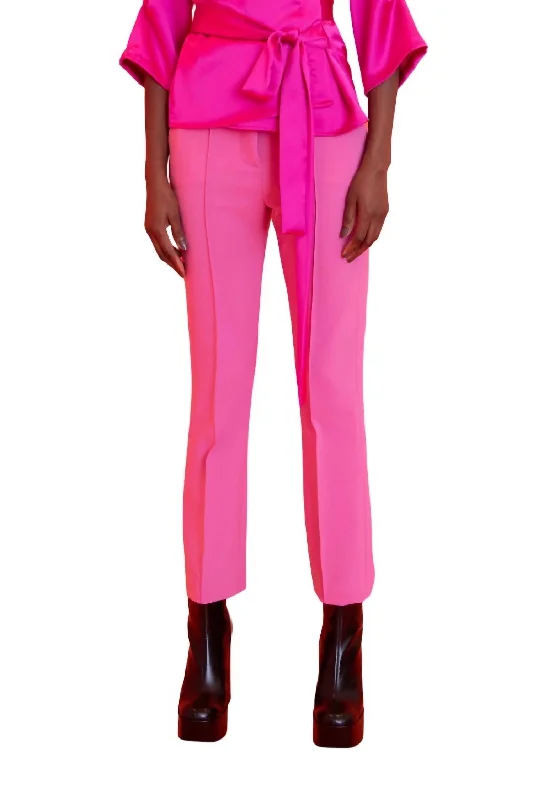 Wardrobe Essentials Maggie Trousers In Mid Pink