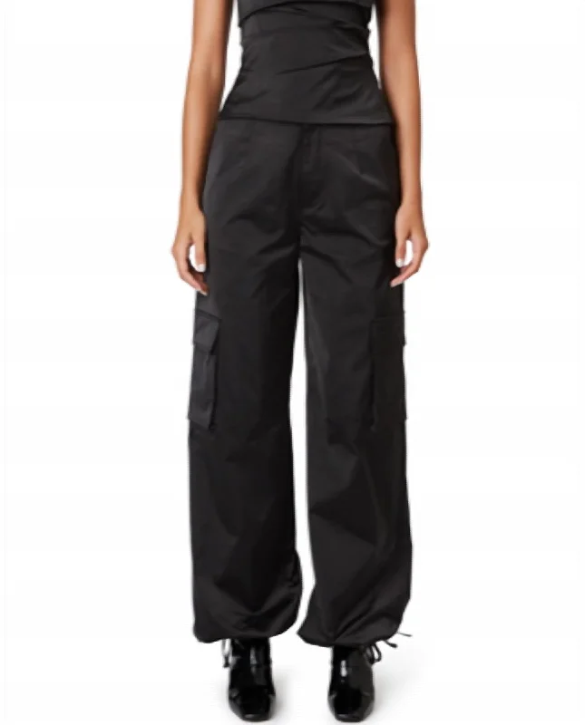 Trendy Street Style Attire Palisades Pant In Black