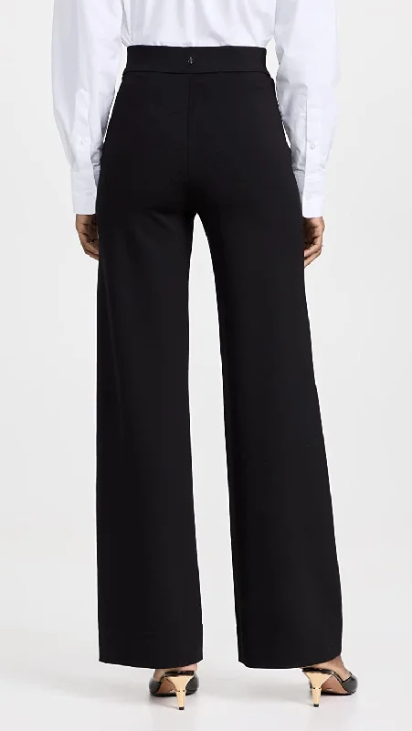 Stylish Savings rag & bone Women's Irina Ponte Wide Leg Pants Black Stretch