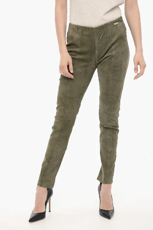 Best Seller Woolrich Elastic Waistband Suede Leggings