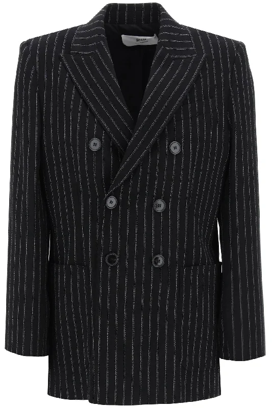 All Season Basics Discount Ami Alexandre Matiussi Women's Double-Breasted Pinstripe